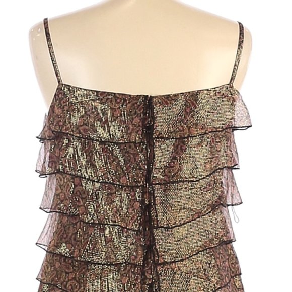 Adrianna Paisley metallic silk Cocktail Dress - Picture 4 of 8